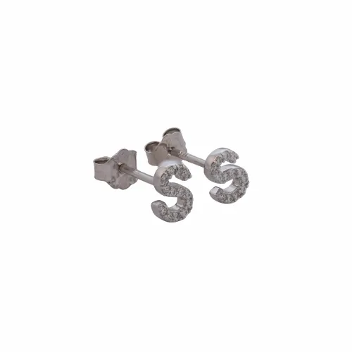 Aretes Letra S 6 mm