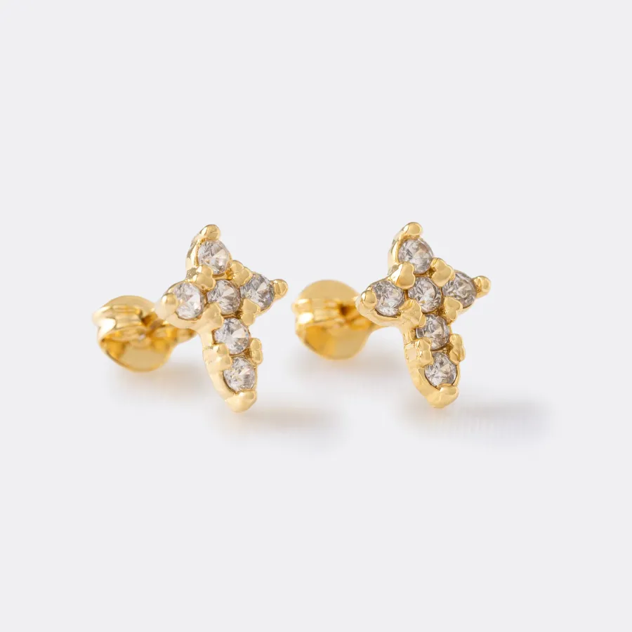 Aretes Cruz 6 Circonias