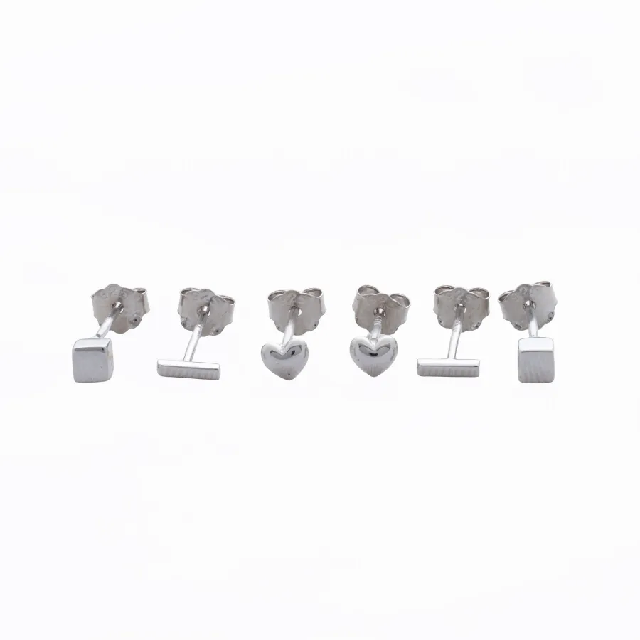 Aretes Set Argenta Tria