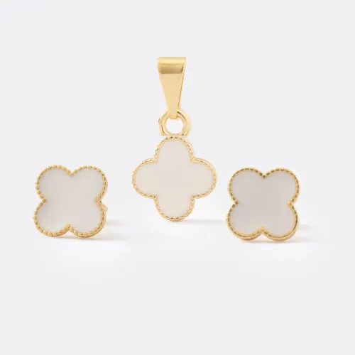 Conjunto Clover Blanco 1 cm
