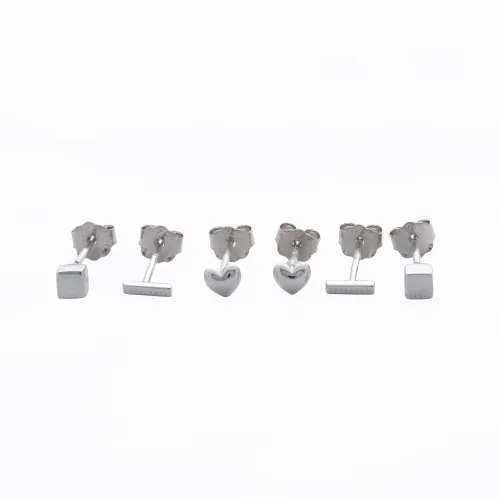 Aretes Set Argenta Tria