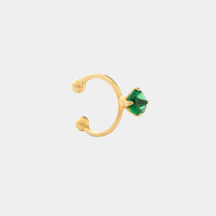 Aretes Pearcing fake 1.4cm VERDE