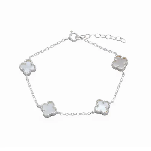 Pulsera Clover Nacar 4H 10 mm 17 cm + Ext