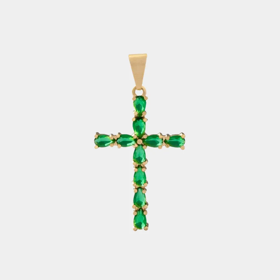 Dije Cruz Emerald