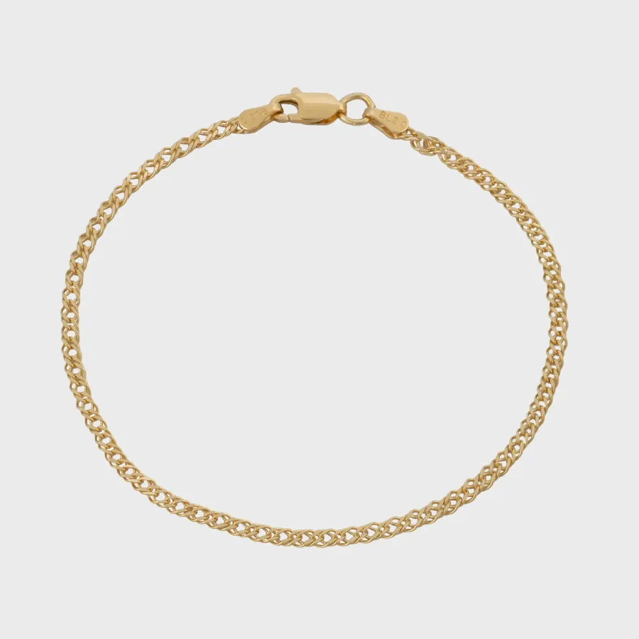 Pulsera Cubana Cruzada 2,4 mm 19.5 cm