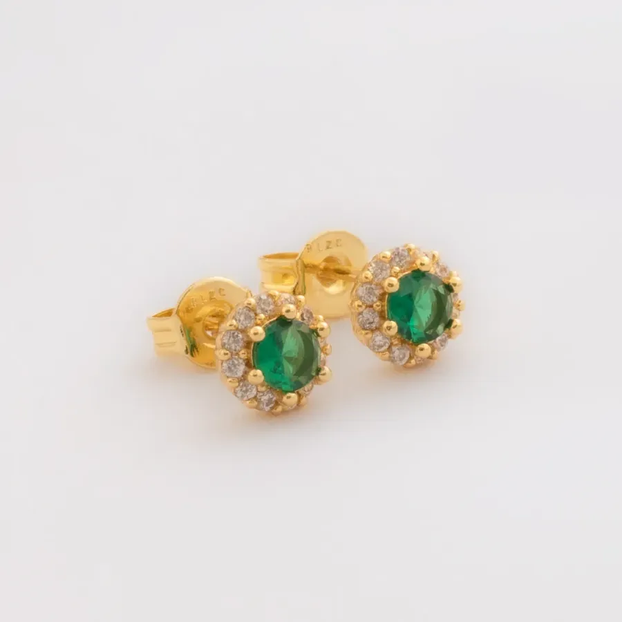 Aretes Royal Green 6 mm