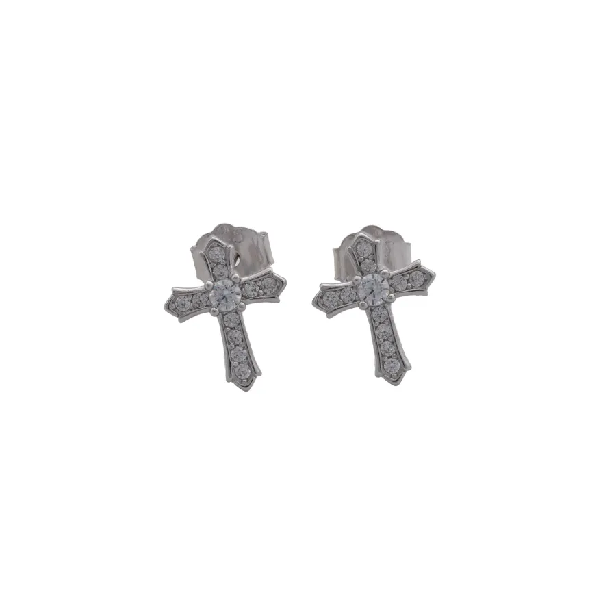Aretes Cruz Destello 8.8 mm