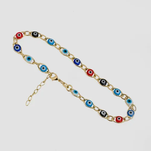 Tobillera Ojo Turco Multicolor 23 cm + 2 cm Extensor